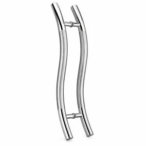 TT-2009 stainless steel glass door pull handle on a white background