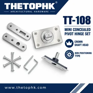 TT-108 Mini Concealed Pivot Hinge Set Crown Shaft