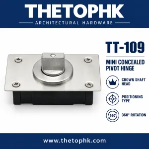TT-109 Mini Concealed Pivot Hinge Positioning Crown Shaft
