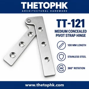 TT-121 Medium Concealed Pivot Strap Hinge 100 mm