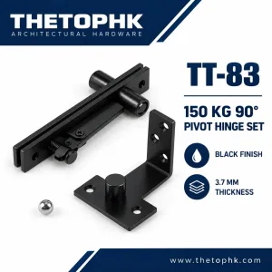 TT-83 150 kg Black 90° Pivot Hinge Set