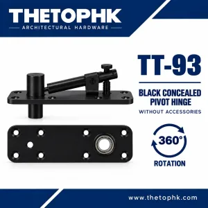 TT-93 Black Concealed Pivot Hinge without Accessories