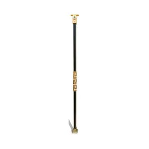 950 mm Round Head Black and Gold Stair Baluster - Geometric Sleeve