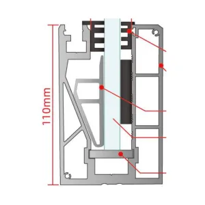 No. 3 70 × 110 mm Glass Balustrade Base Shoe