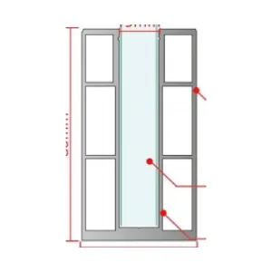 No. 6 43 × 80 mm Glass Balustrade Base Shoe