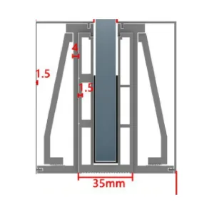 No. 18 85 × 91 mm Glass Balustrade Base Shoe